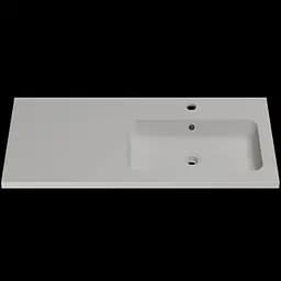 Раковина глянцева врізна Amidicon Rodeo 100R 1000x450 з литого каменю RODEO_100R_HL, Білий