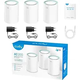 Система WiFi Cudy M1300(3-pack), AC1200 Wi-Fi Gigabit Mesh Solution (M1300(3-PACK))