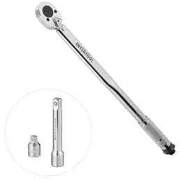 Ключ динамометричний Intertool 1/2" x 28-210 Н/м з перехідником 3/8" XT-9007