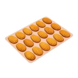 Форма силиконовая для выпечки печенья Мадлен на 18 ракушек 32х24х1.4 см C381, Kitchen Master Бежевый 87171