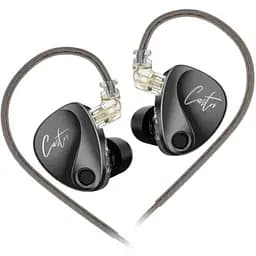 Вакуумні навушники KZ Castor Bass Hi-Fi дротові IEM з подвійним динамічним драйвером (Чорний)
