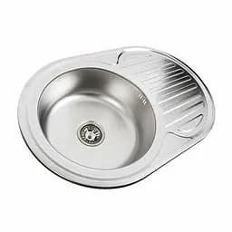 Кухонна мийка з нержавіючої сталі Platinum декор 7750 (0,8/180 мм), R, Decor - мініатюра 3