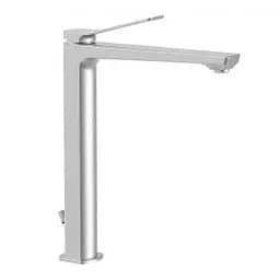 Змішувач для раковини високий Paffoni Tilt з донним клапаном steel TI085ST, Нержавіюча сталь