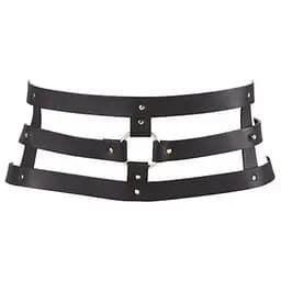 Портупея-пояс Bijoux Indiscrets MAZE - Wide Belt and Restraints Black, екошкіра