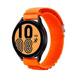 Браслет для Samsung Galaxy Watch 4 - помаранчевий Watchbands NormalCloth ширина кріплення 20мм нейлоновий (W24-8WB91117766) - мініатюра 2