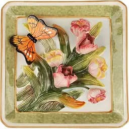 Декоративная тарелка Lefard Бабочка с тюльпанами 21 см (59-409)