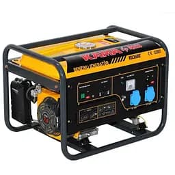 Генератор бензиновий KGL3500C, 1-фазний 230V, 50Hz, 3.5kVA/2.8kW, бак 15 л, витрата 1.3 л/год, пуск: ручний, 590х433х430 мм, 39 кг