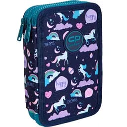 Пенал з наповненням ТМ CoolPack Jumper 2 , 2 відділення, 19,5х12,5х4см, синій (E66549)