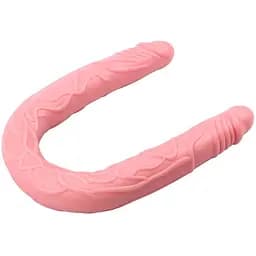 Двухсторонний фаллоимитатор Hi Basic Flexible Double Dong 50.5 см розовый