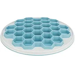 Миска для собак Trixie Улей медленное кормление, d30 см, серый с голубым (25039)