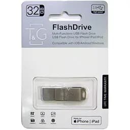 Флеш-накопичувач USB OTG T&G TG-31 з подвійним роз'ємом Lightning і Android 256 ГБ метал (37693-01_1035) - мініатюра 2