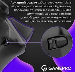 Геймпад джойстик GamePro GP-X13-B Xinput Bluetooth/2.4G/USB (Switch/PC/iOS/Android) Black - мініатюра 7