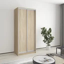 Шафа-купе дводверна MebelStar Стандарт AL 2ДСП 90x60x210 см Дуб сонома (MBS-2314)