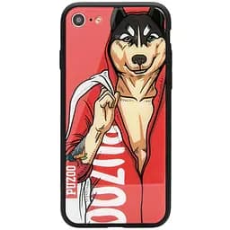 Чохол-накладка PUZOO Glass Printing with TPU Yuppie iPhone 7/8/SE 2020 Red Du