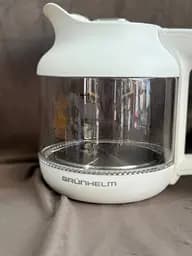 Дисковий скляний електрочайник Grunhelm EKG-25010W 1,2л 1630Вт Білий - мініатюра 3