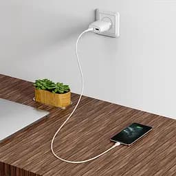 Зарядний адаптер із кабелем HOCO Lightning Cable Max energy C78A 2 порти білий комплект - мініатюра 4