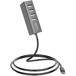 Хаб адаптер Hoco Type-C - на 4 Usb 2.0 - HB1 Line machine 6931474717917