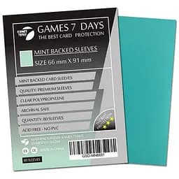 Аксессуар Games 7 Days Протекторы для карт Games7Days 66 х 91 мм MTG, 80 шт. Mint PREMIUM (GSD-MN6691)
