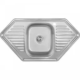 Мийка кухонна Kraft 9550 E Satin 2 крила 950х500х180x0,8 мм Нержавіюча сталь 30412