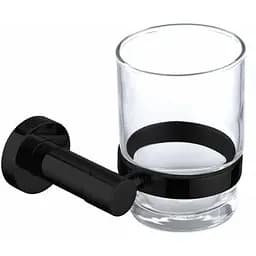 Склянка з утримувачем Omnires Modern Project black matt MP60320BL чорний матовий