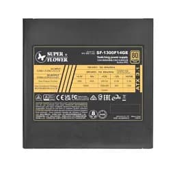 Блок живлення 1300 Вт, Super Flower LEADEX III GE, Black, модульний, 80+ Gold, Active PFC, 14 см FDB, 4xMolex / 8xSATA / 1x16-pin / 4x6+2-pin / 2x4+4-pin / 1x20+4-pin, захист OVP/OCP/OPP/SCP/UVP/OTP/NLO/SIP, ATX3.1 (SF-1300F14GE) - мініатюра 3