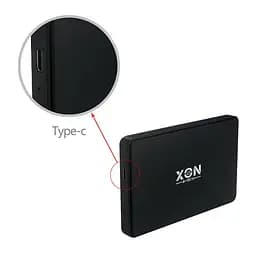 Зовнішня кишеня XON MemoryCase для 2.5" SATA HDD/SSD USB 3.1 Type-C Чорна (XHC2C13S21PB 6617) - мініатюра 4