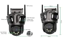 Вулична WiFi камера Besder 85  9Мп  3 об'єктиви Zoom 6-кратний  IcSee - мініатюра 3