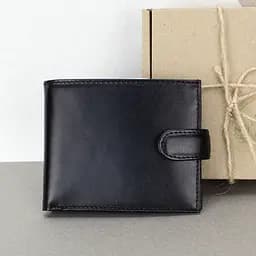 Кошелек мужской кожаный тонкий Handycover 7710 черный