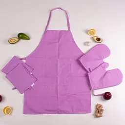 Набір MirSon 16-3310 Bernarda: прихватки, 2 шт., рукавиці, 2 шт., фартух, фіолетовий (2200006752813)