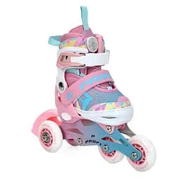 Детские раздвижные ролики Profi A4156-XS-P, размер 27-30