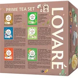 Уцінка. Чай асорті Lovare Prime Tea Set 180 г (90 шт. х 2 г) - мініатюра 3