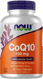 Натуральна добавка NOW CoQ-10 100 mg, 90 вегакапсул