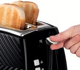 Тостер GrooWe 2 Slice 850Вт, підігрів, розморожування, пластик, чорний Russell Hobbs kuh0014907 - мініатюра 6