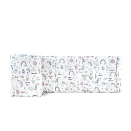 Бортики в детскую кроватку 30x120 UNICORN, голубой (WeltBed_UnicornSweet_30x120)