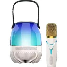 Портативна акустика DK A68 + 1 мікрофон White [115807]