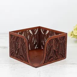 Дерев'яна серветниця VANZA LEAF mahogany - M (17.5 см) - мініатюра 6