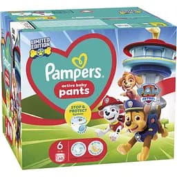 Набір підгузки-трусики Pampers Active Baby Pants Щенячий патруль Розмір 6 (14-19 кг) 60 шт.  - мініатюра 2