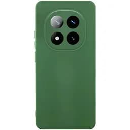 Чохол TPU Getman Liquid Silk Full Camera для Xiaomi Redmi Note 14 Pro+ 5G Зелений / Dark green