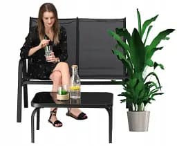 Комплект садових меблів Garden Line Sofa Black - мініатюра 6
