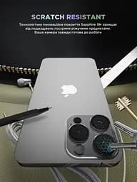 Захисне скло для камери Apple iPhone 15 Pro/15 Pro Max, Supreme BI, прозорий колір, з рамкою, глянцеве скло для захисту лінз, протиударне, прозоре, з клейовим шаром по контуру, не впливає на якість фото, ArmorStandart (ARM76600) - мініатюра 5