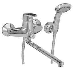 Змішувач для ванни Haiba Magic 006 із чорною ручкою HB0674 Хром