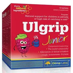 Екстракт ромашки, бузина, вітамін С Olimp Sport Nutrition Ulgrip Junior, 10*6.5 грам для дітей - Малина