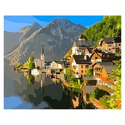 Алмазна мозаїка Strateg Гірське містечко 30х40 см