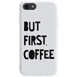 Чехол-накладка Toto Pure TPU 2 mm Print Case Apple iPhone 7/8/SE 2020 #41 First Coffee White