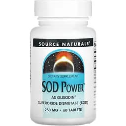 Супероксиддисмутаза Source Naturals SOD Power 250 мг 60 таблеток