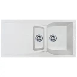 Кухонная мойка Adamant NEW LINE PLUS белая 975x495x235 мм, с крылом 97,5 см
