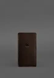 Кожаный чехол для iPhone 13 Темно-коричневый Краст