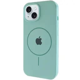 Чохол Epik Silicone Case Full Protective AA with MagSafe для Apple iPhone 15, 6.1 Бірюзовий/Light Turquoise