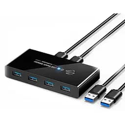 Комутатор KVM USB Switch Box 4 in 2 переключатель на 2 компьютера USB 3.0