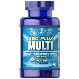 Комплекс вітамінів та мінералів Puritans Pride ABC Plus Multivitamin and Multi-Mineral Formula 100 Caplets
